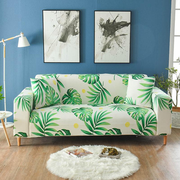 Micah Leaf Cream Sofa Cover