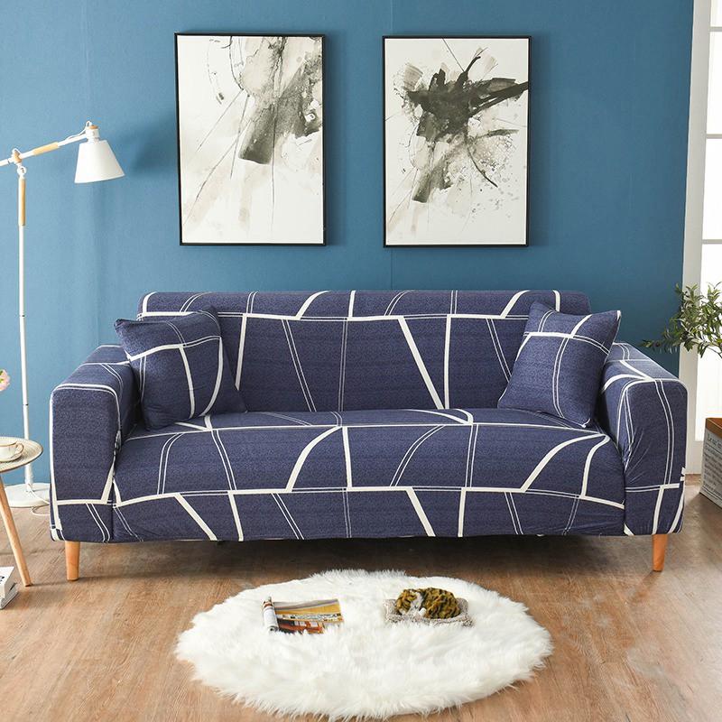 Annette Navy Blue Sofa Cover