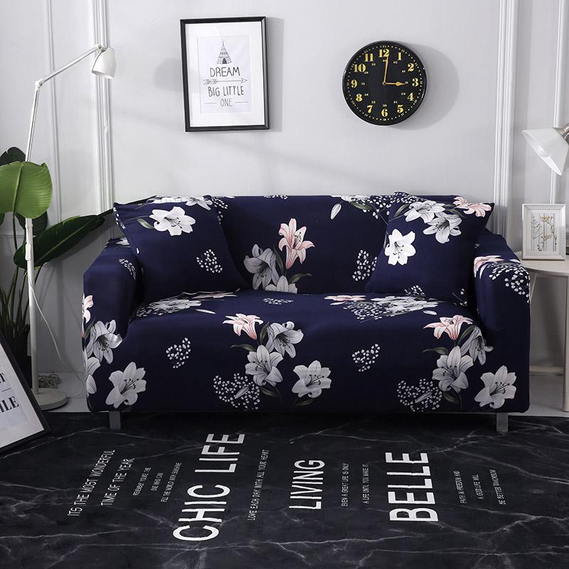 Alexandra Flower Blue Sofa Cover