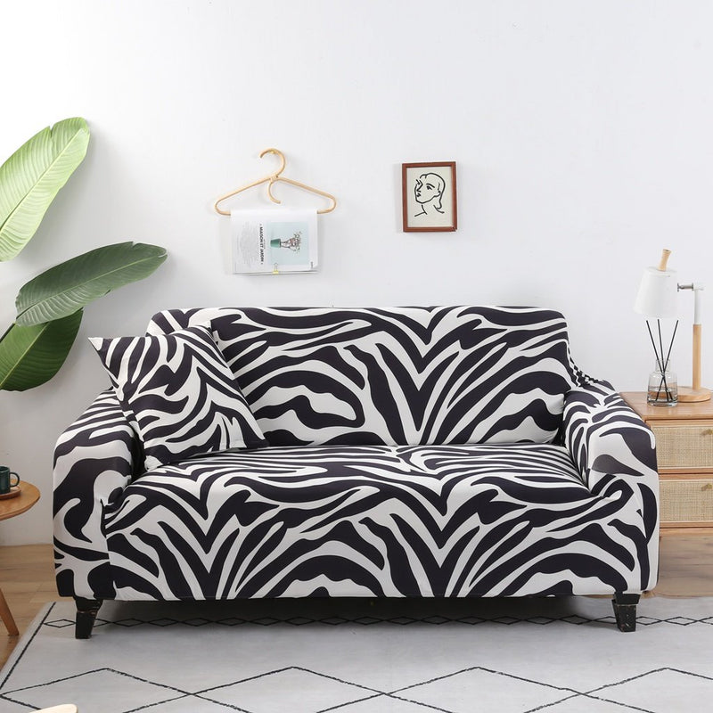 Zebra Print Sofa Cover