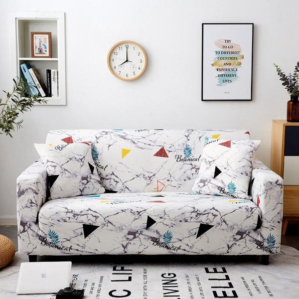 Zain Allison Marble White Sofa Cover