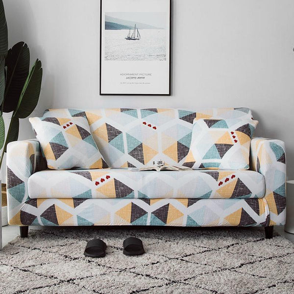 Darlene Geometric Sofa Cover