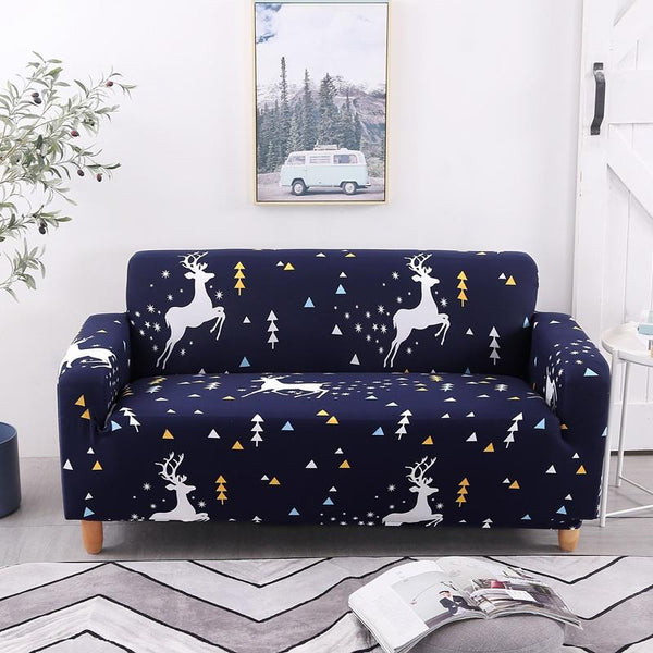 Franklin West Deer Blue Sofa Cover