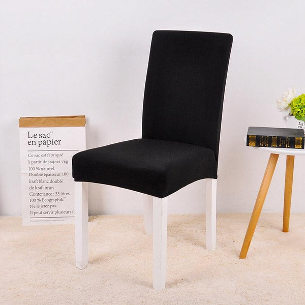 Solid Black Chair Cover