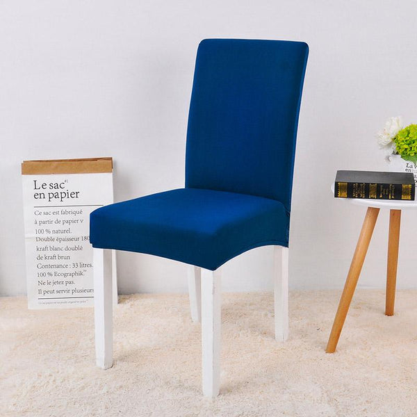 Solid Blue Chair Cover