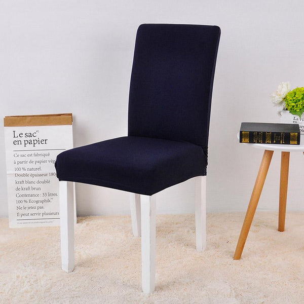 Solid Navy Chair Cover