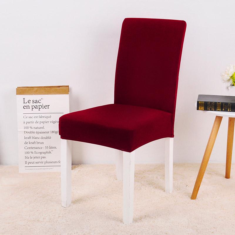 Solid Dark Red Chair Cover