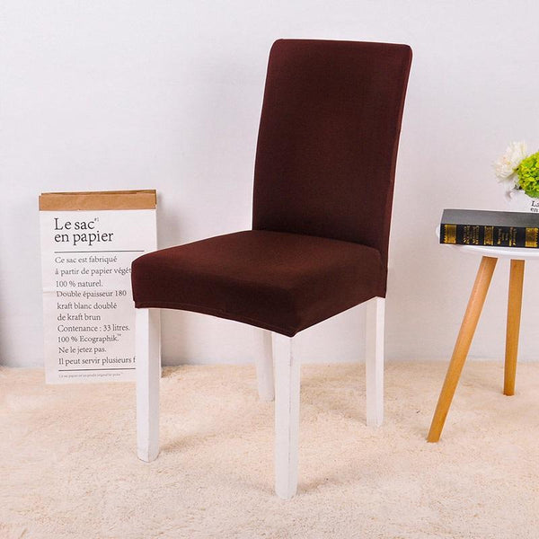 Solid Dark Brown Chair Cover