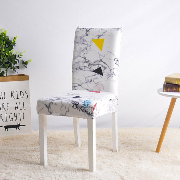 Zain Allison Marble White Chair Cover