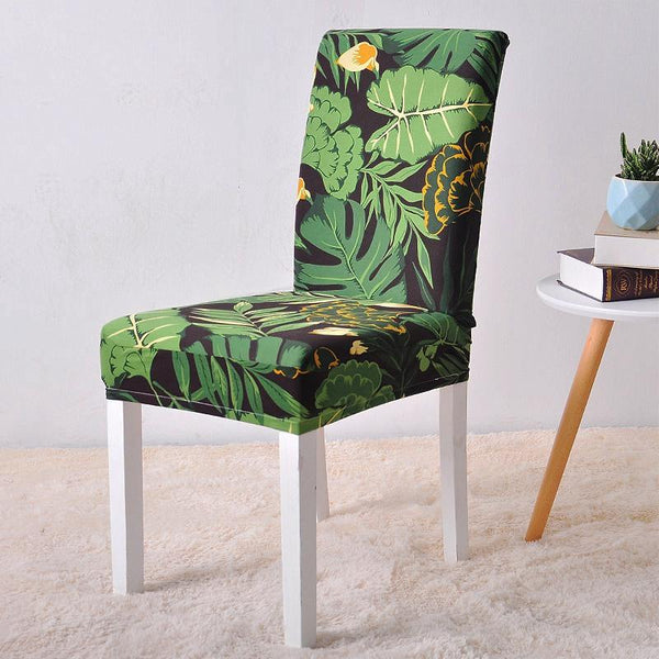 Arian Green Leaf Chair Cover