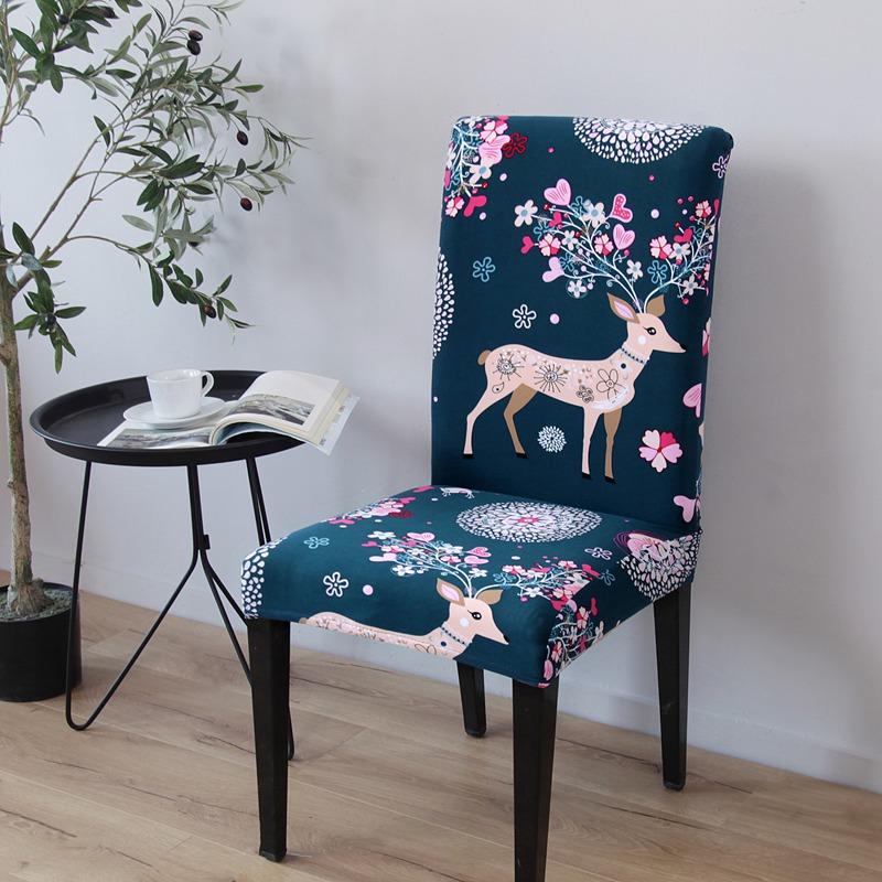 Malika Barrera Flower Deer Chair Cover