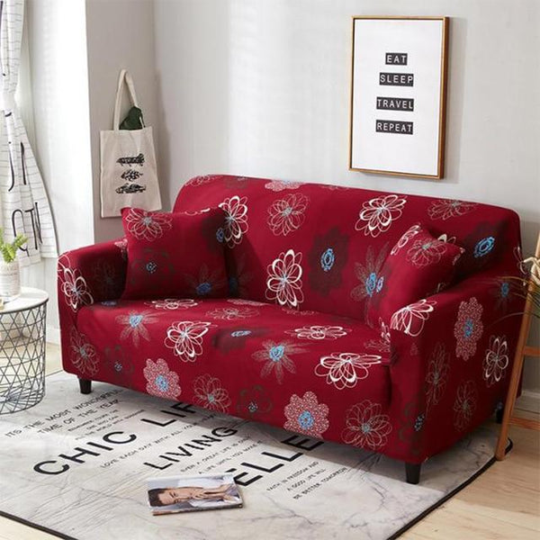 Tiarna Flower Red Sofa Cover