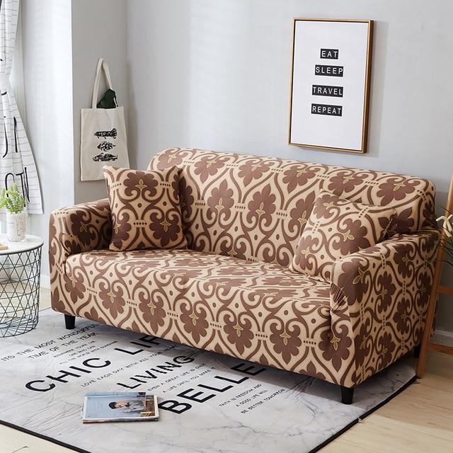 Wilma Abstract Brown Sofa Cover