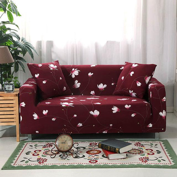 Jose Flower Red Sofa Cover