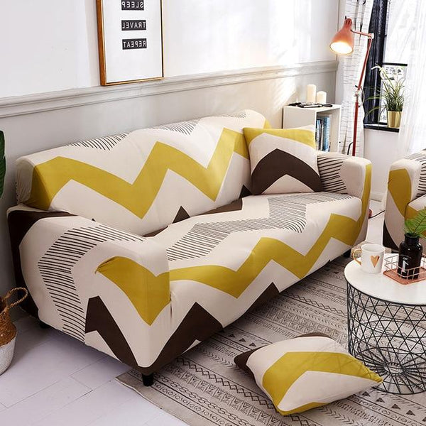 Vera Stripes Cream Sofa Cover