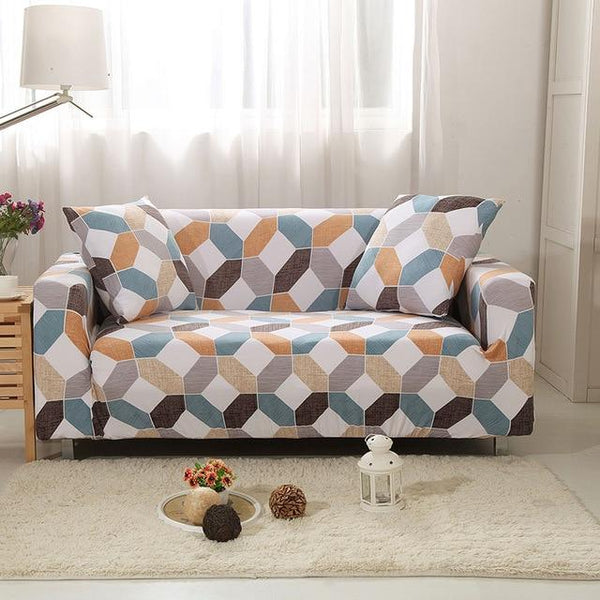 Libbie Geometric Sofa Cover