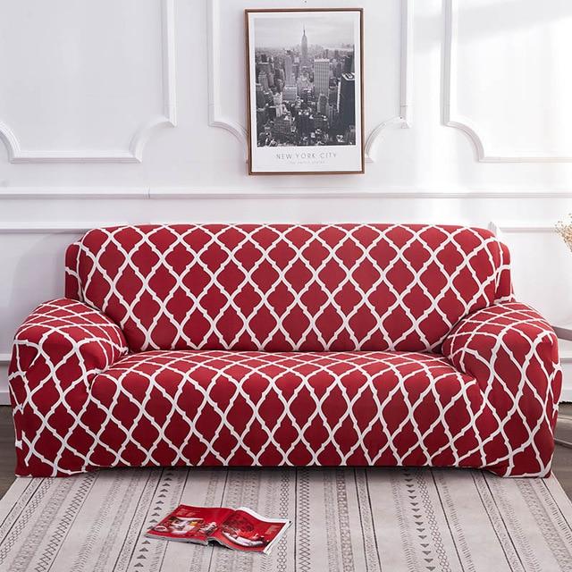 Alana Red Pattern Sofa Cover