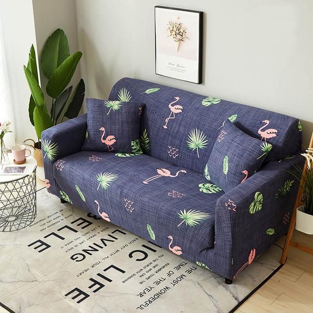 Flamingo land Blue Sofa Cover