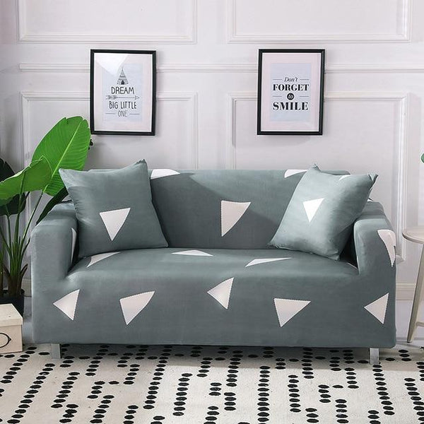 Myah Triangle Gray Sofa Cover