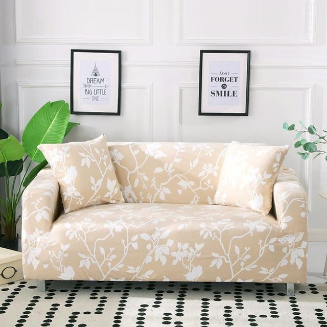 Shirley Flower Beige Sofa Cover