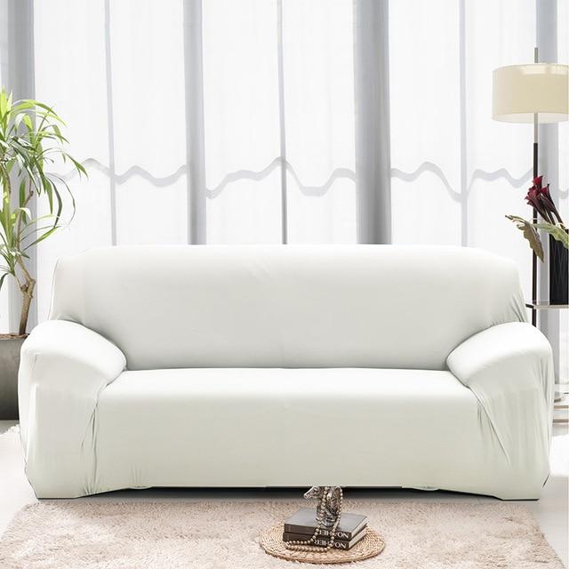 Solid White Sofa Cover