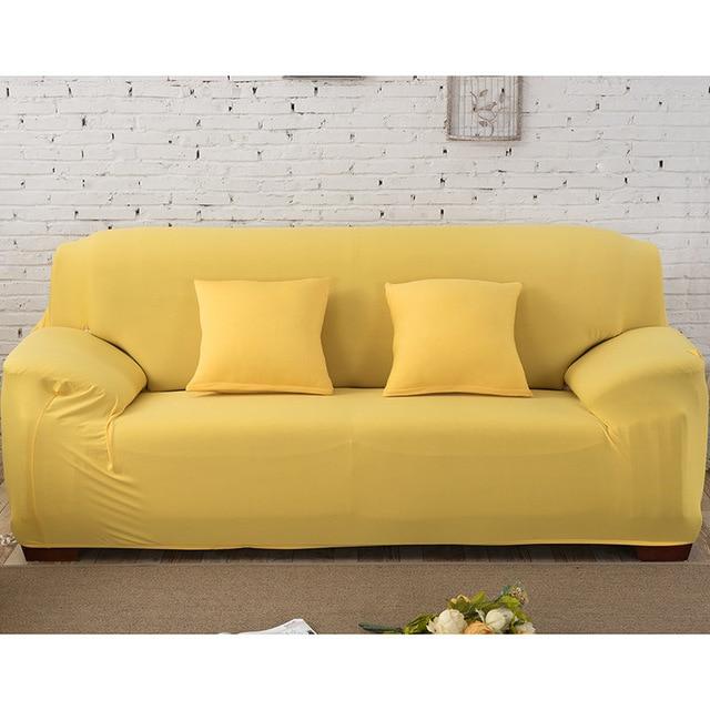 Solid Yellow Sofa Cover