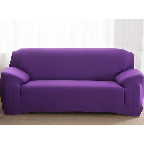 Solid Dark Purple Sofa Cover