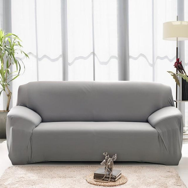 Solid Gray Sofa Cover