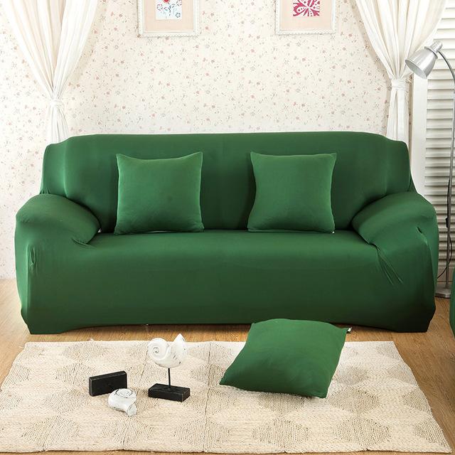 Solid Green Sofa Cover