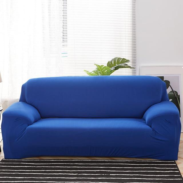 Solid Blue Sofa Cover