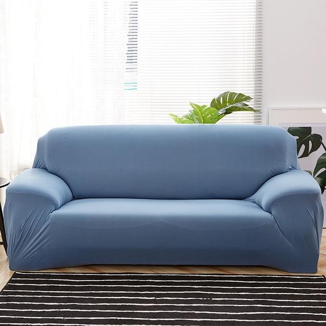 Solid Light Blue Sofa Cover