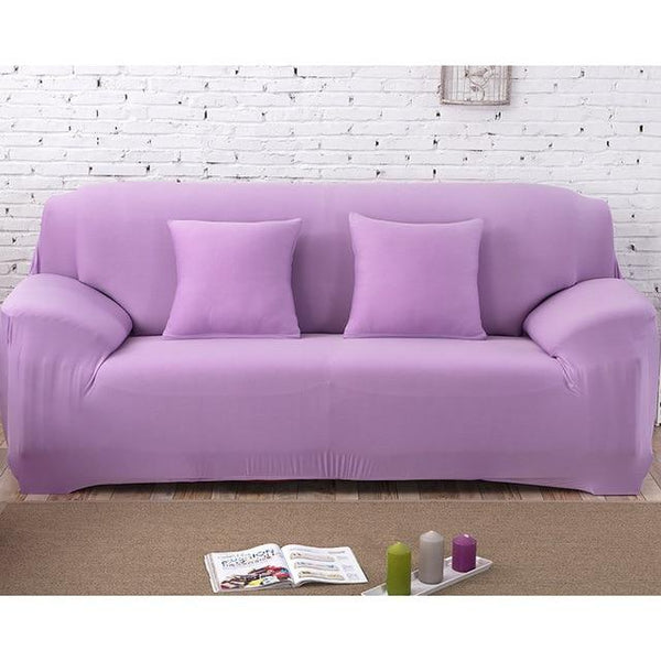 Solid Purple Sofa Cover