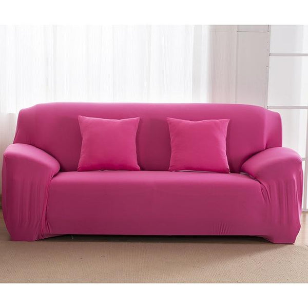 Solid Pink Sofa Cover