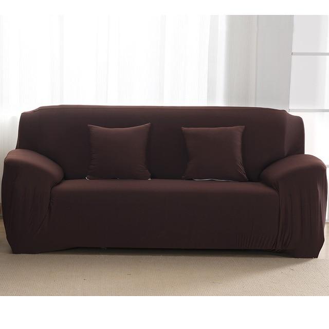 Solid Dark Brown Sofa Cover