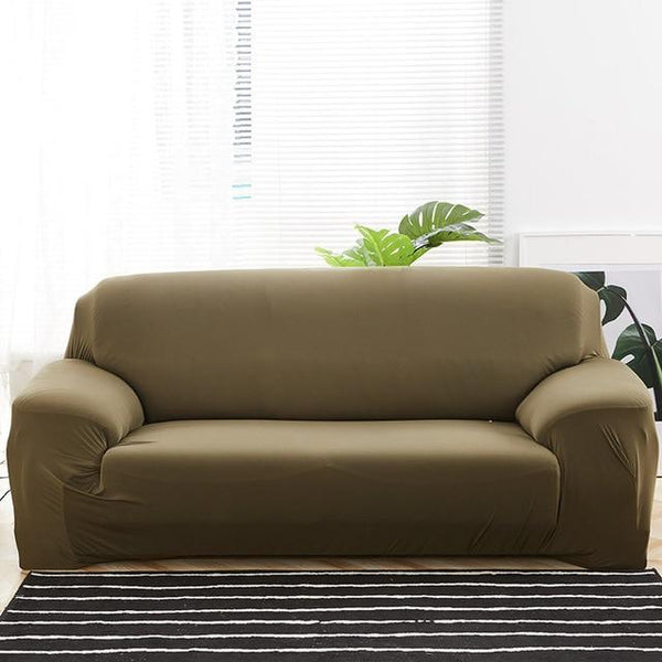 Solid Olive Green Sofa Cover